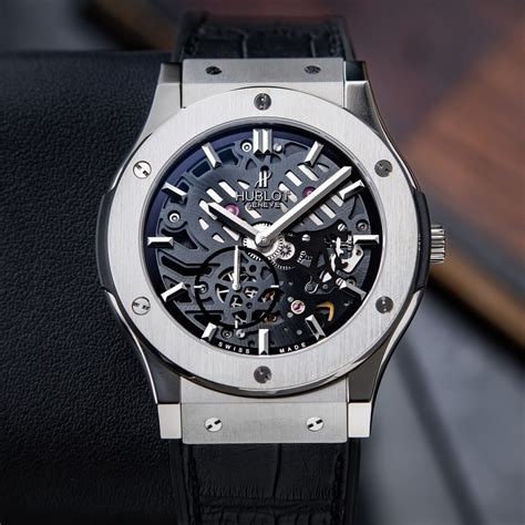 hublot extra thin skeleton titanium price|Introducing The Hublot Classic Fusion Extra.